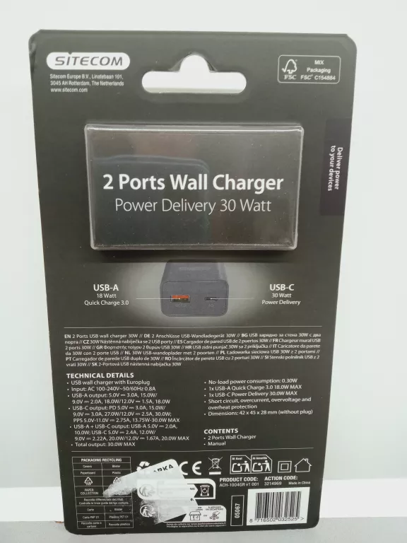 szybka-ladowarka-scienna-sitecom-gan-30-w-usb-c-usb-a-ean-gtin-8716502032518