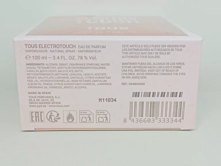 TOUS ELECTRO TOUCH WODA PERFUMOWANA DLA KOBIET 100ML