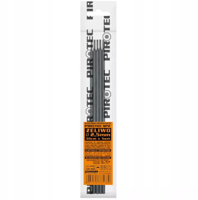 ELEKTRODY SPAWALNICZE PIROTEC SPŻ 2,5 MM 5 SZT 30CM