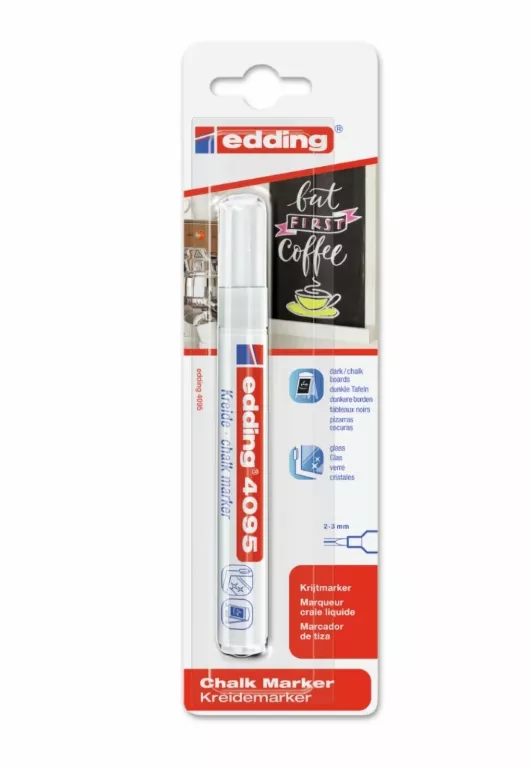 EDDING 4095 MARKER KREDOWY BIAŁY 2-3 MM - 1 SZTUKA