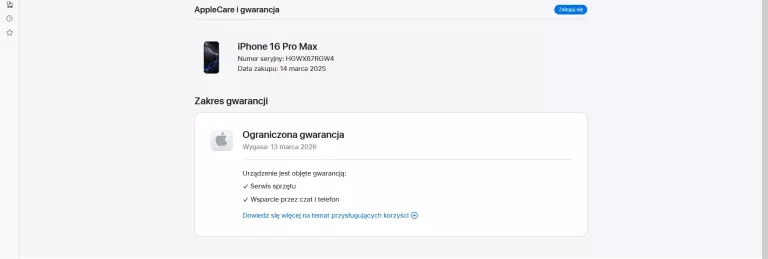 TELEFON IPHONE 16 PRO MAX 256GB CZARNY BAT.100% KOMPLET GWARANCJA