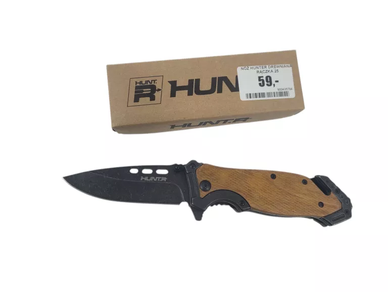 NÓŻ HUNTER DREWNIANA RĄCZKA 25