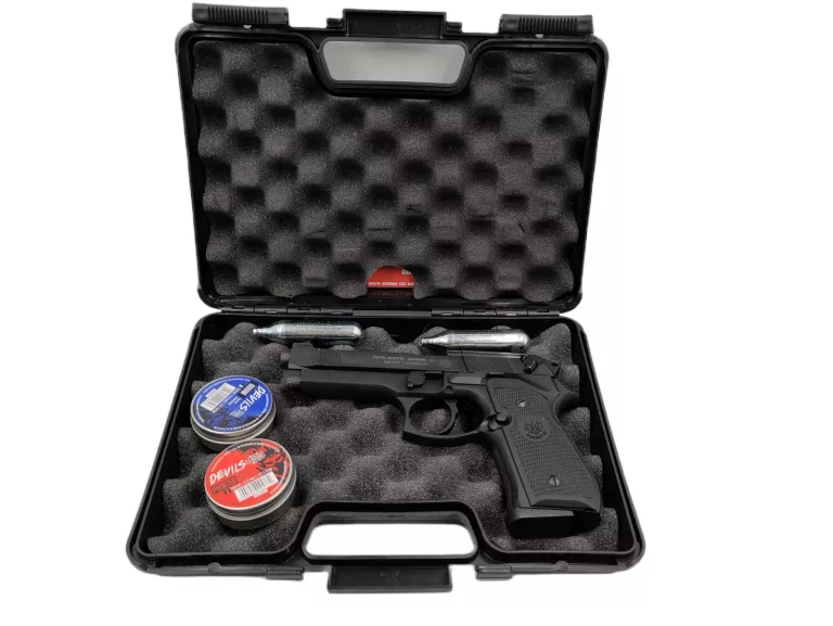 WIATRÓWKA-PISTOLET BERETTA M92FS BLK + WALIZKA