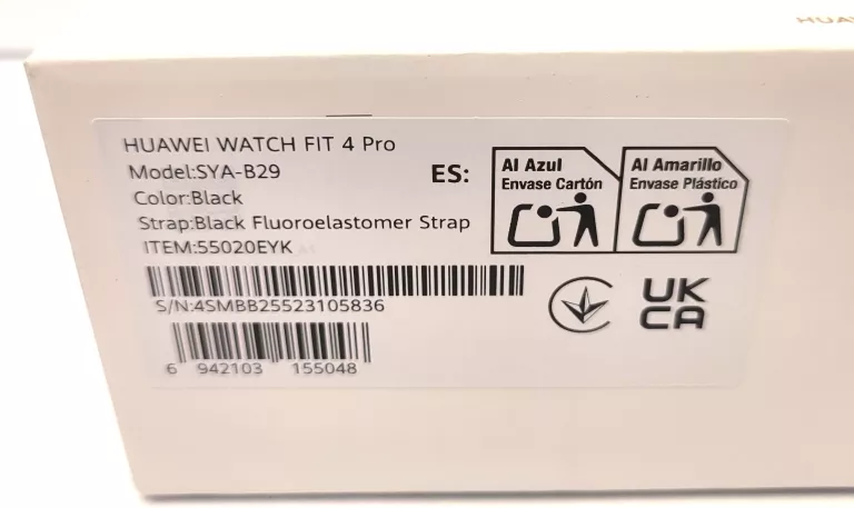 SMARTWATCH HUAWEI WATCH FIT 4 PRO / SYA-B29 / BLACK / 40 MM