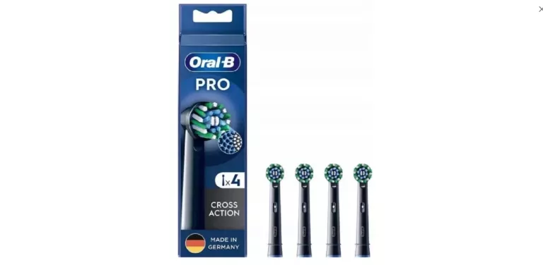 KOŃCÓWKI DO SZCZOTECZKI ELEKTRYCZNEJ ORAL-B CROSS ACTION BLACK CZARNE 4 SZ
