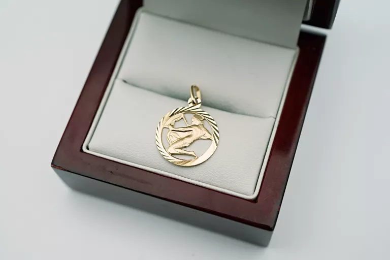 ZŁOTA ZAWIESZKA ZNAK ZODIAKU - STRZELEC - 333 - 1,11G - WISIOREK