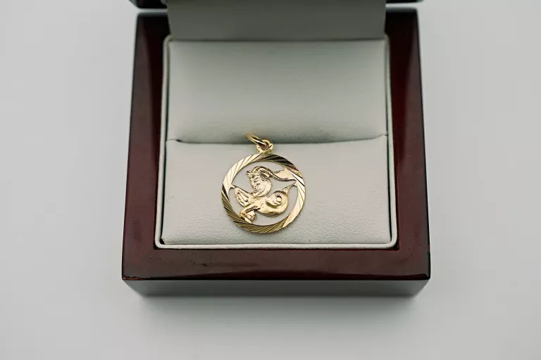 ZŁOTA ZAWIESZKA ZNAK ZODIAKU - KOZIOROŻEC - 333 - 1,10G - WISIOREK