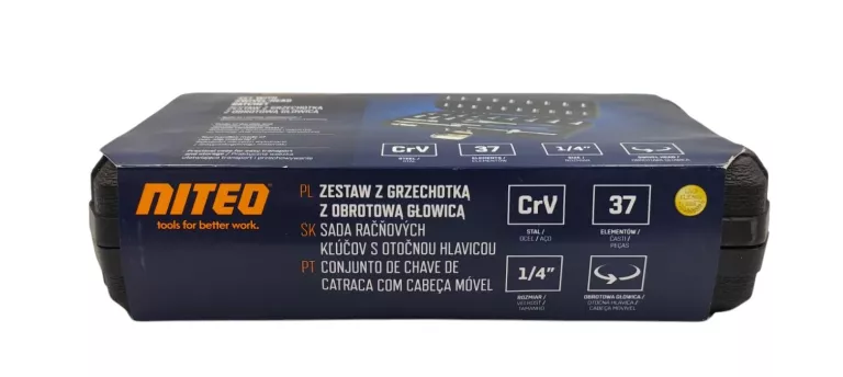 NITEO ZESTAW Z GRZECHOTKĄ Z OBROTOWĄ GŁOWICĄ 37EL.