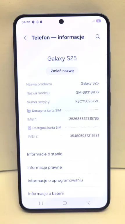 TELEFON SAMSUNG GALAXY S25 12/128GB NAVY SM-S931B - OPIS!