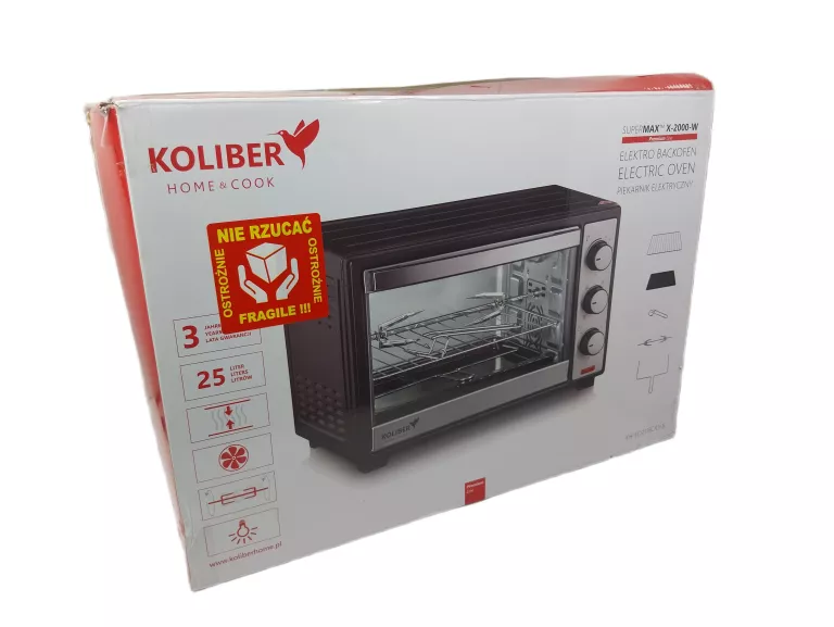 MINI PIEKARNIK KOLIBER SUPERMAX X-2000-W KH-EO2516CR3-S