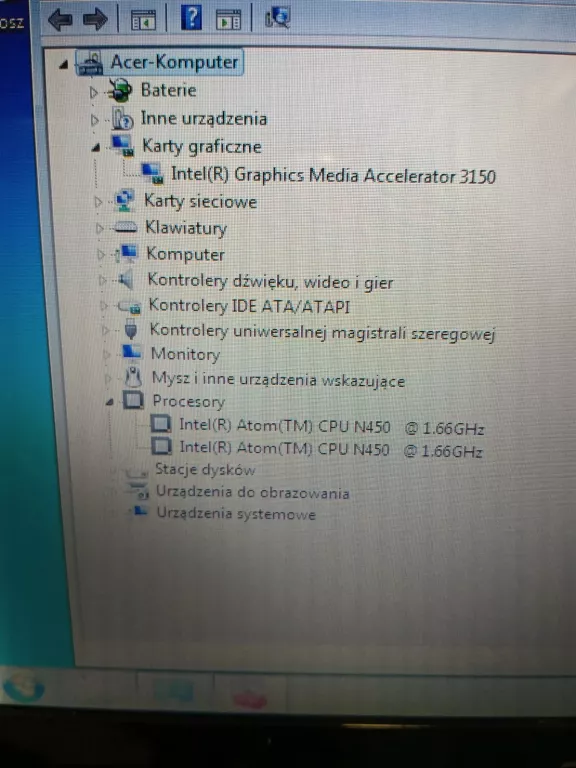 ACER ASPIRE ONE INTEL ATOM 1 GB / 250 GB