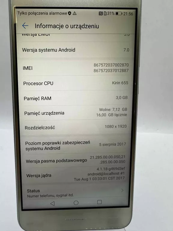 TELEFON HUAWEI P9 LITE 2017 3/16 GB STAN IDEALNY!