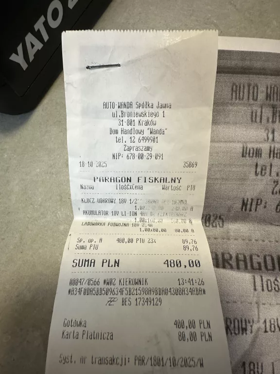 AKUMULATOR YATO YT-828463 *IGŁA GWARANCJA*