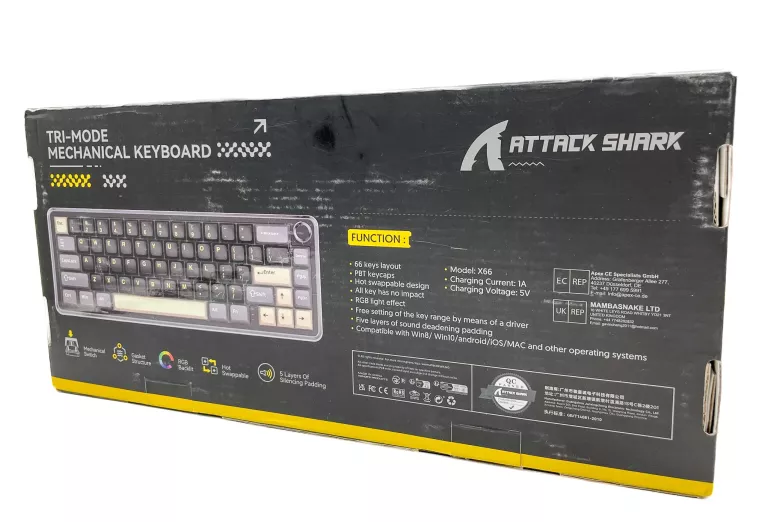 KLAWIATURA BEZPRZEWODOWA ATTACK SHARK X66