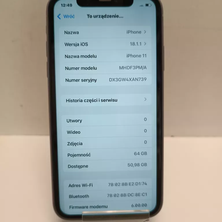 TELEFON IPHONE 11 64GB 73% BAT 64GB