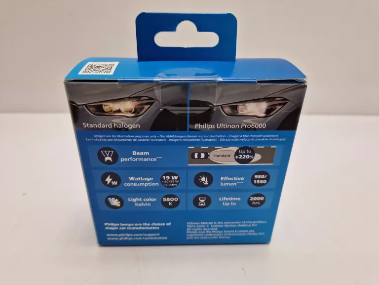ŻARÓWKI LED H4 PHILIPS ULTINON PRO6000 HL STANDARD 12V 5800K P43T-38
