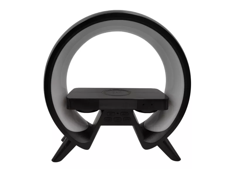 MULTIFUNKCYJNY ZEGAR Z LAMPKĄ I BEZPRZEWODOWYM ŁADOWANIEM