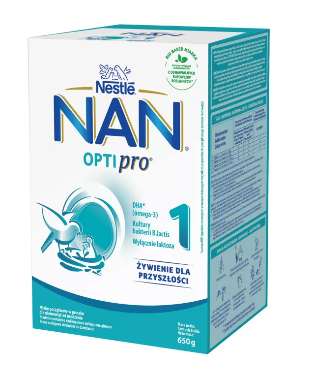 MLEKO NESTLE NAN OPTIPRO 1 POCZĄTKOWE 650G 01/2027
