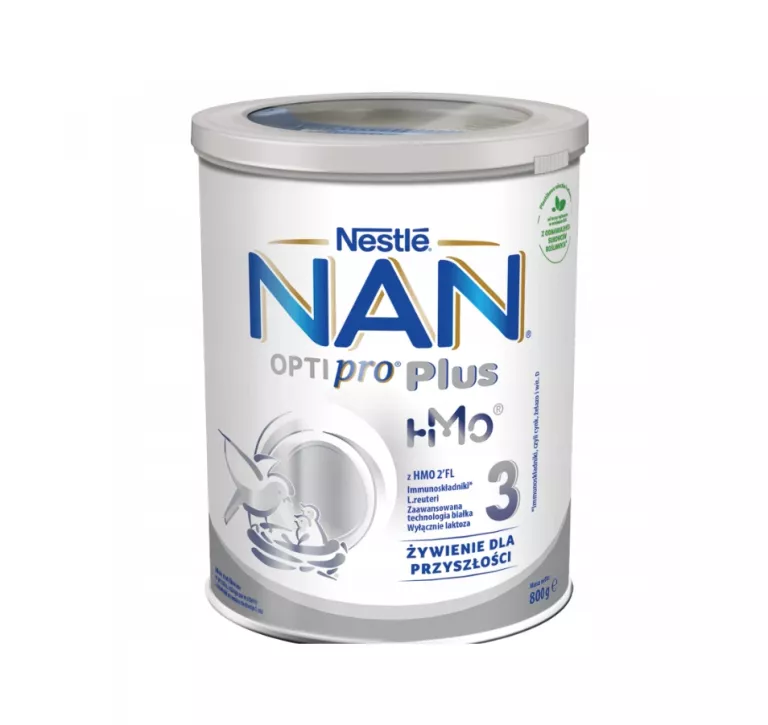 NAN OPTIPRO PLUS 3 HMO PRODUKT NA BAZIE MLEKA DLA MAŁYCH DZIECI 800 G