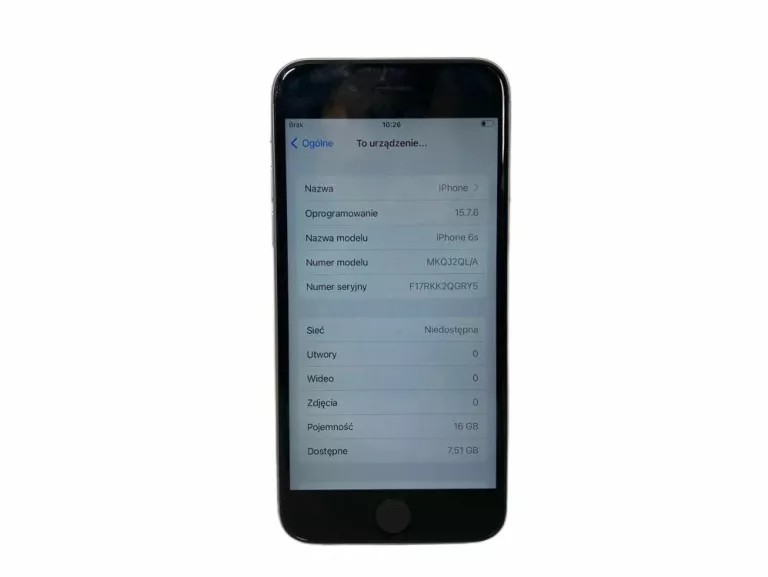 TELEFON IPHONE 6S 16 GB SZARY