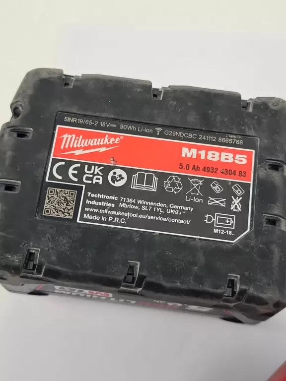 ZESTAW MILWAUKEE ŁADOWARKA AKU 5.0AH M12 PLUS M18 5.0AH