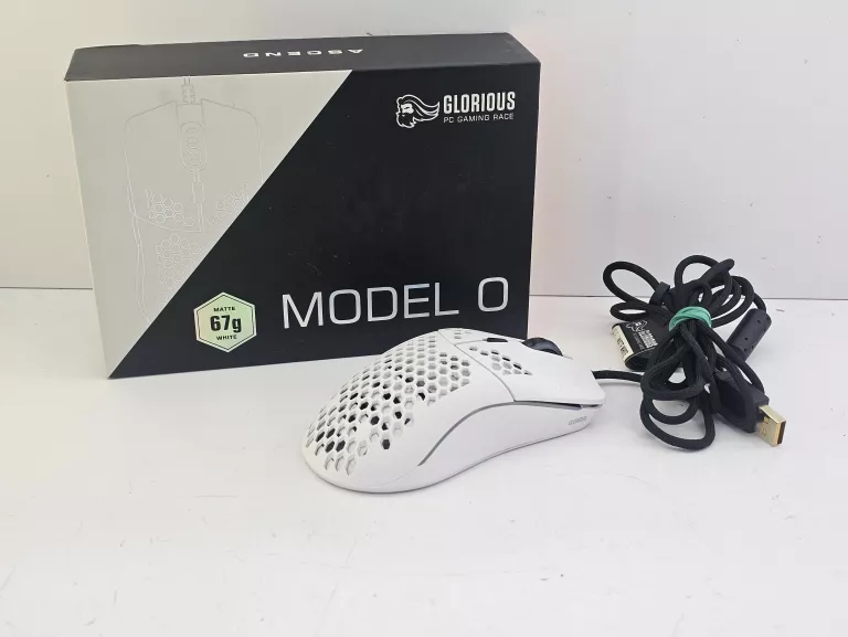 MYSZKA GAMINGOWA GLORIOUS MODEL O BIAŁA KOMPLET