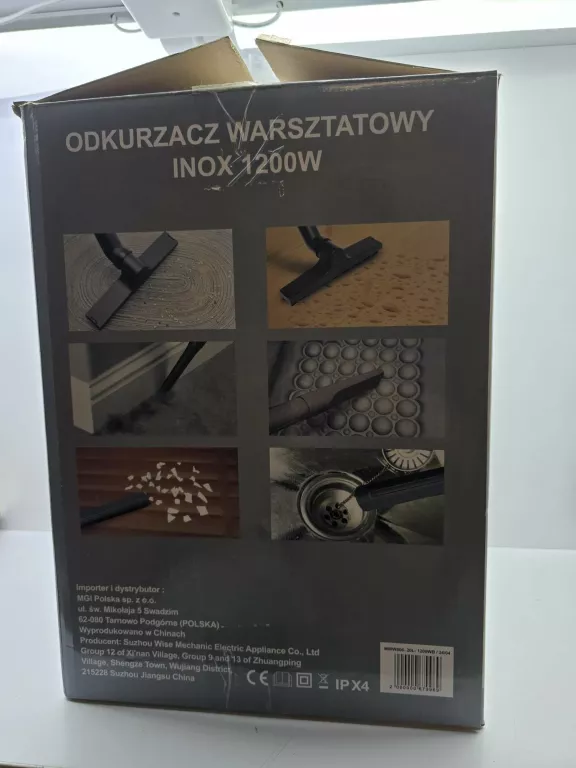 ODKURZACZ WARSZTATOWY INOX 1200 W