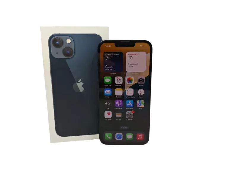 TELEFON APPLE IPHONE 13 128 GB 5G CZARNY 80% PUDEŁKO