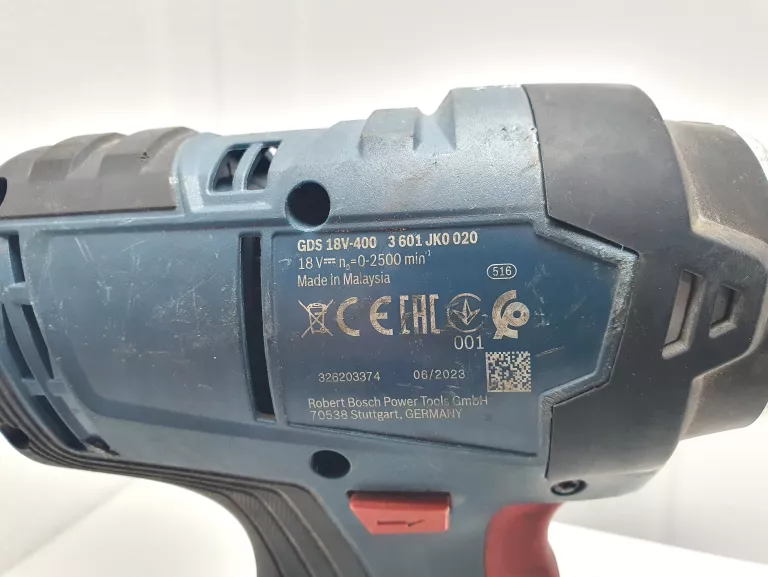 KLUCZ UDAROWY BOSCH GDS 18V-400 AKUMULATOR 1,5 AH