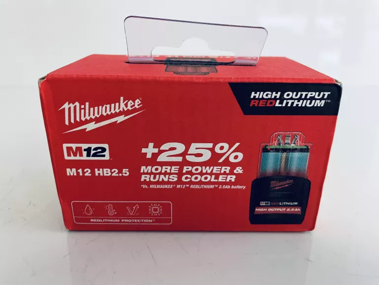 AKUMULATOR BATERIA 12,0 V 2,5AH LITOWO-JONOWY M12HB2.5 MILWAUKEE 493248016
