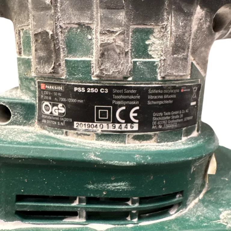 SZLIFIERKA OSCYLACYJNA PARKSIDE PSS 250 C3