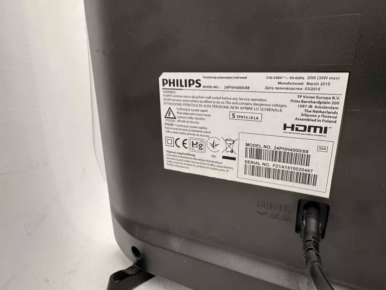 TELEWIZOR PHILIPS 24PHH4000/88 + PILOT