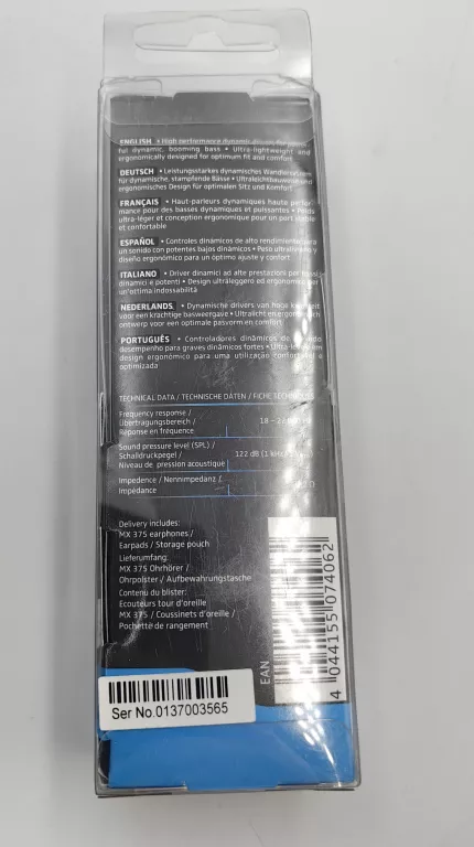 SŁUCHAWKI DOUSZNE SENNHEISER MX 375