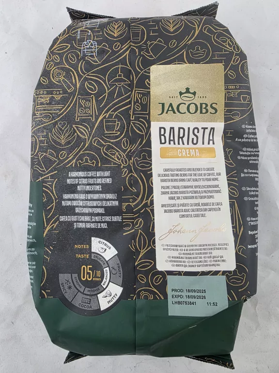 JACOBS BARISTA CREMA KAWA ZIARNISTA 1 KG