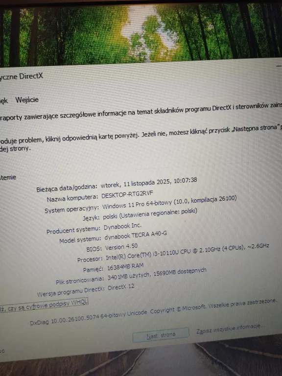 LAPTOP DYNABOOK TECRA A40-G I3-10100U | 16GB RAM | 128GB SSD