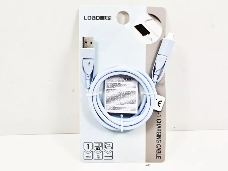 KABEL DO ŁADOWANIA 4W1 /USB C-C /A-C /C-LIGHTNING /A-LIGHTNING (BŁĘKITNY)