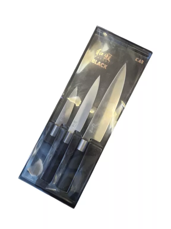 ZESTAW JAPOŃSKICH NOŻY WASABI BLACK - KAI