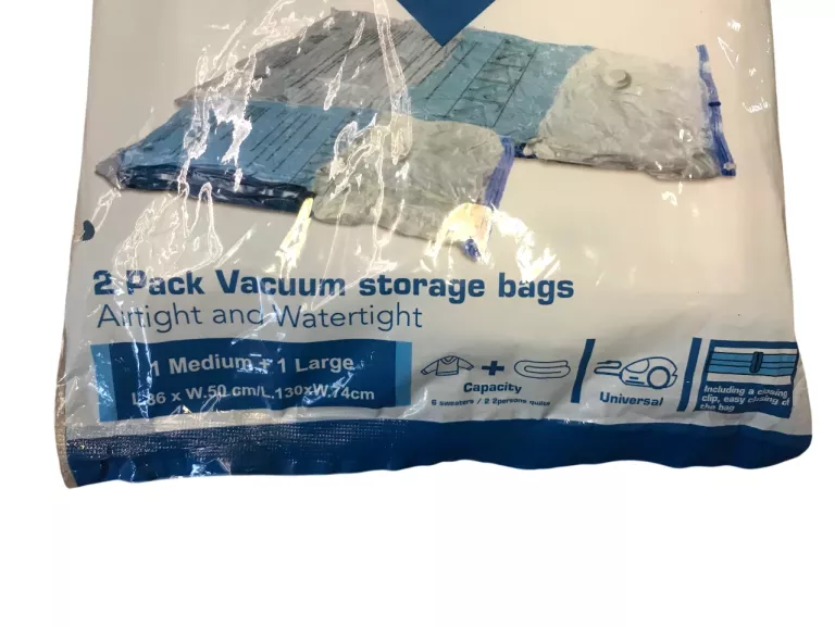 WOREK PRÓŻNIOWY DO PRZECHOWYWANIA UBRAŃ POŚCIELI 2 ROZMIARY