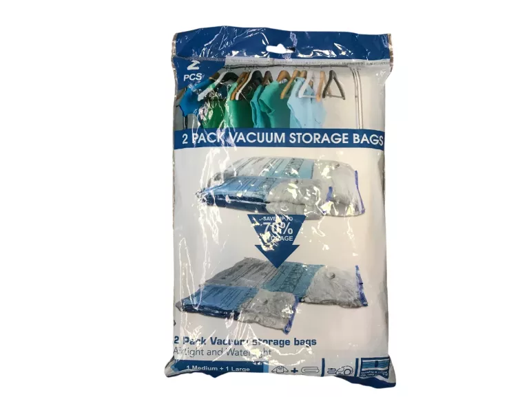 WOREK PRÓŻNIOWY DO PRZECHOWYWANIA UBRAŃ POŚCIELI 2 ROZMIARY