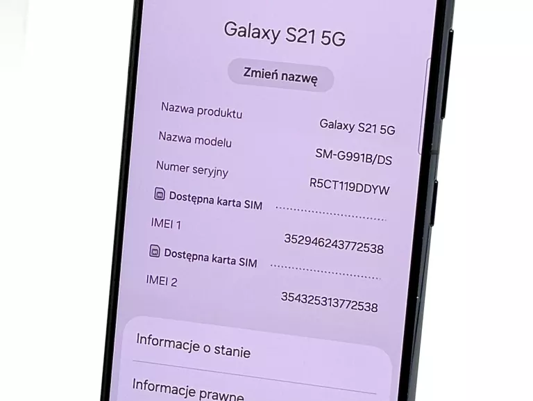 SAMSUNG GALAXY S21 5G 8/128GB SZARY SM-G991B/DS