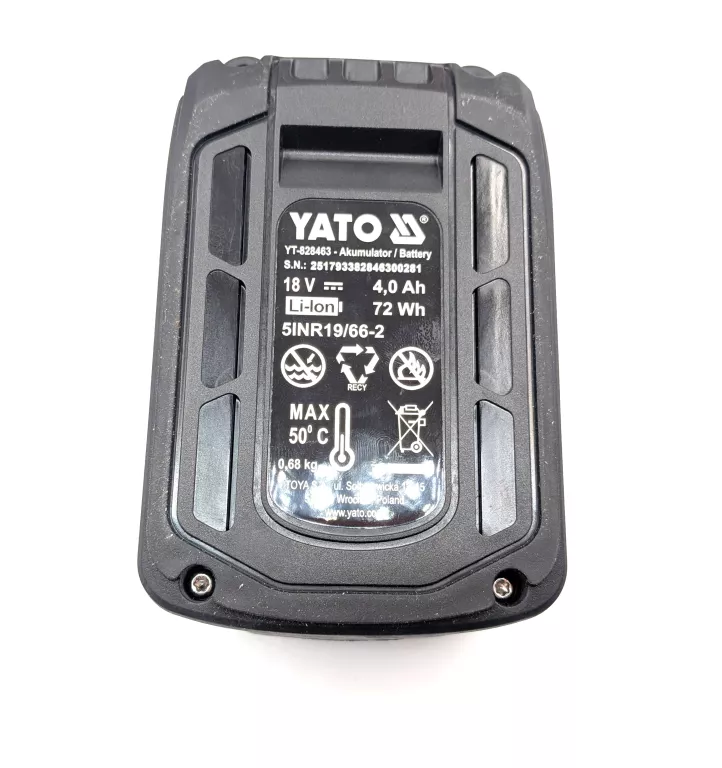 YATO SZLIFIERKA KĄTOWA 18V 125MM 4AH ŁAD YT-828294 #KOMPLET