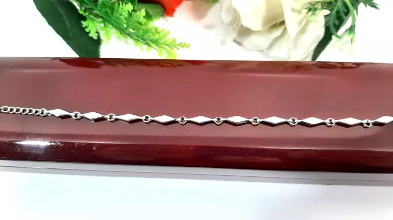 PIĘKNA SREBRNA BRANSOLETKA 21CM 5,61 G 925