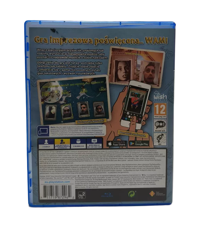 TOWARZYSKA  GRA NA PS4 TO JESTEŚ TY !    POLSKI DUBBING PS4