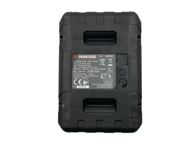 AKUMULATOR PARKSIDE 20V 8AH SMART BATTERY PAPS 208 A1