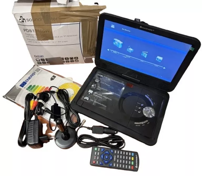 PRZENOŚNY ODTWARZACZ DVD + TUNER DVB-T2 SOUNDMASTER PDB1910SW