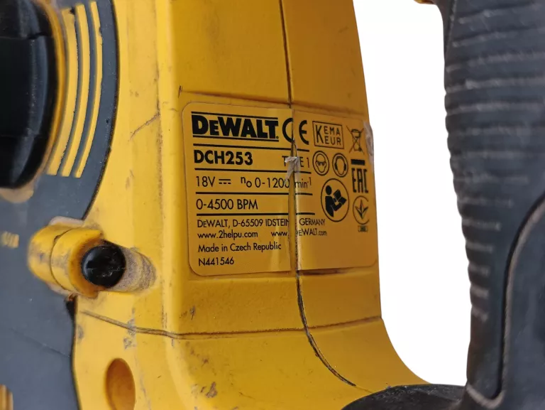 MŁOTOWIERTARKA DEWALT DCH253 18V 400W SDS PLUS + AKUMULATOR 5.0 AH