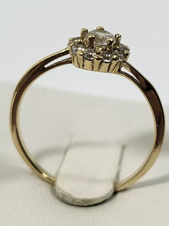 PIĘKNY BŁYSZCZĄCY ZŁOTY PIERŚCIONEK