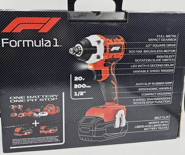 KLUCZ UDAROWY AKUMULATOROWY FORMULA 1 / 300 NM / 20V / 1/2"