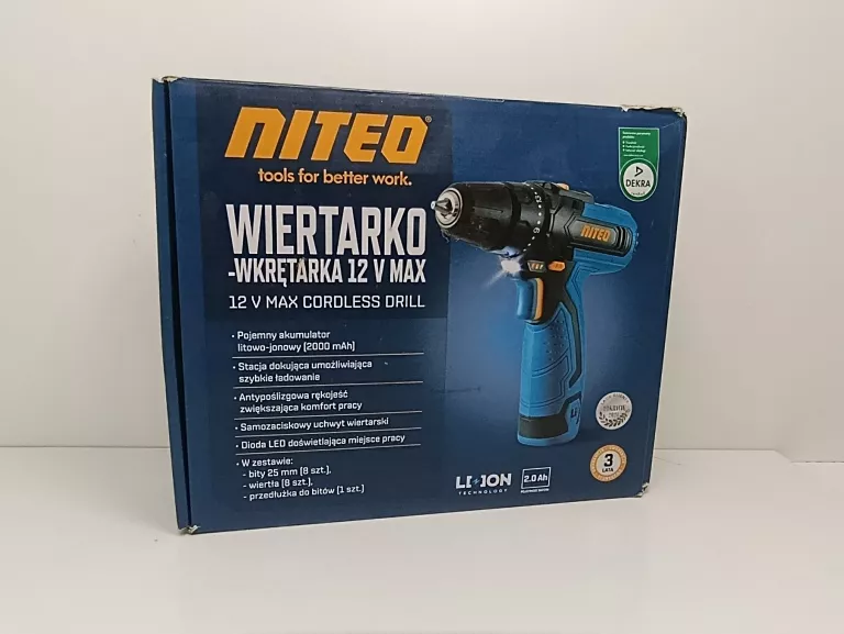 AKUMULATOROWA WIERTARKO WKRĘTARKA 12 V NITEO TOOLS