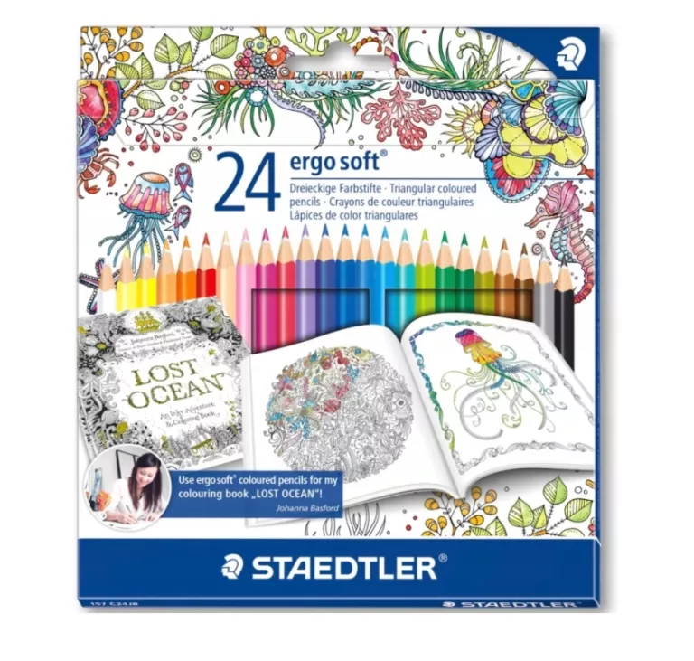 KREDKI OŁÓWKOWE STAEDTLER BASFORD ERGO SOFT 24KOL.